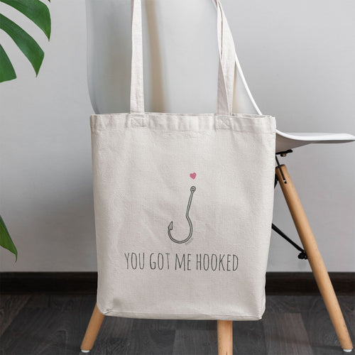 You Got Me Hooked Tote Bag