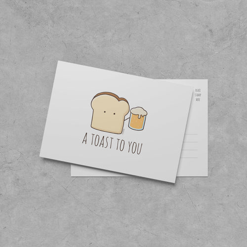 A Toast To You Postcard