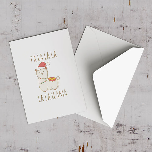Falalala Lala Llama Greeting Card