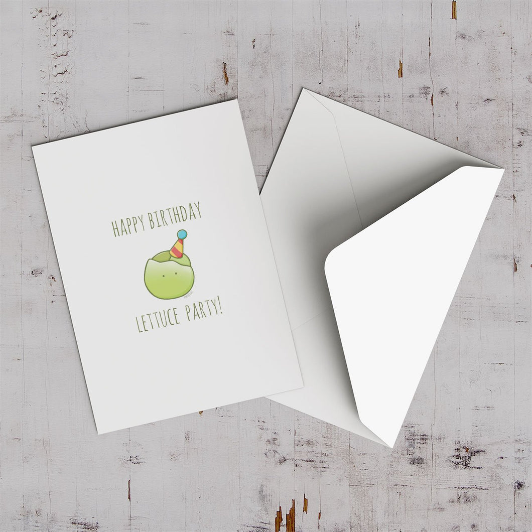 Happy Birthday Lettuce Party Greeting Card