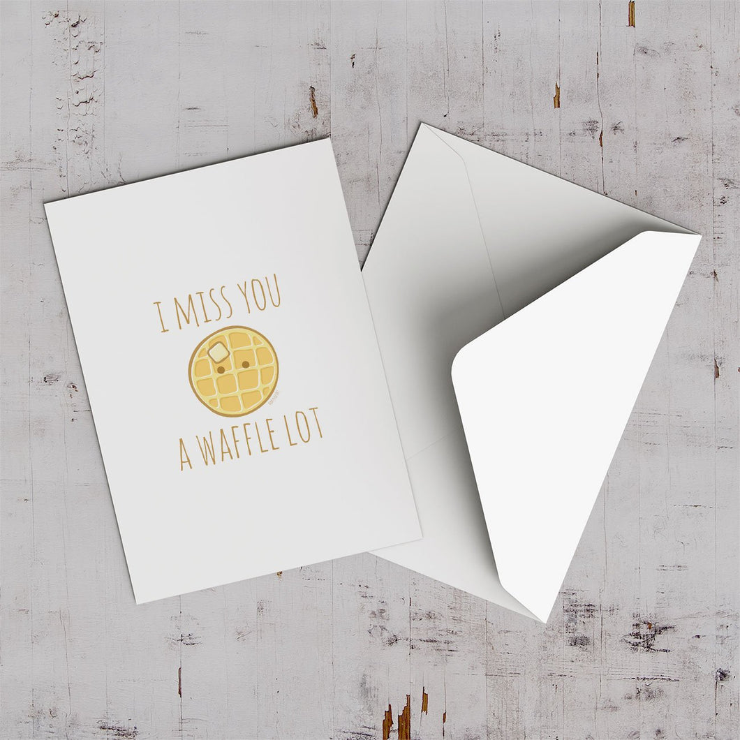 I Miss You A Waffle Lot Greeting Card