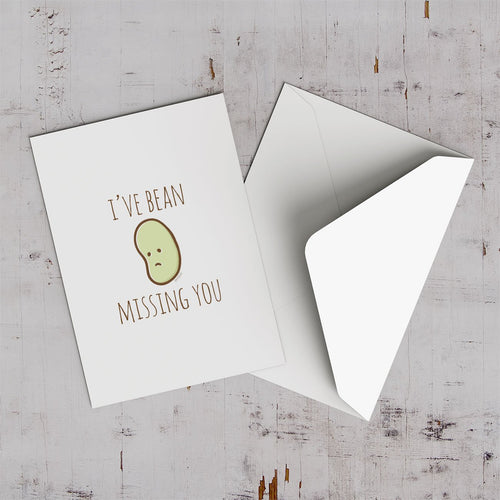 I've Bean Missing You Greeting Card