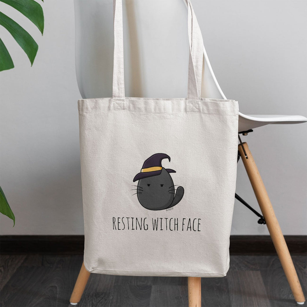 Resting Witch Face Tote Bag