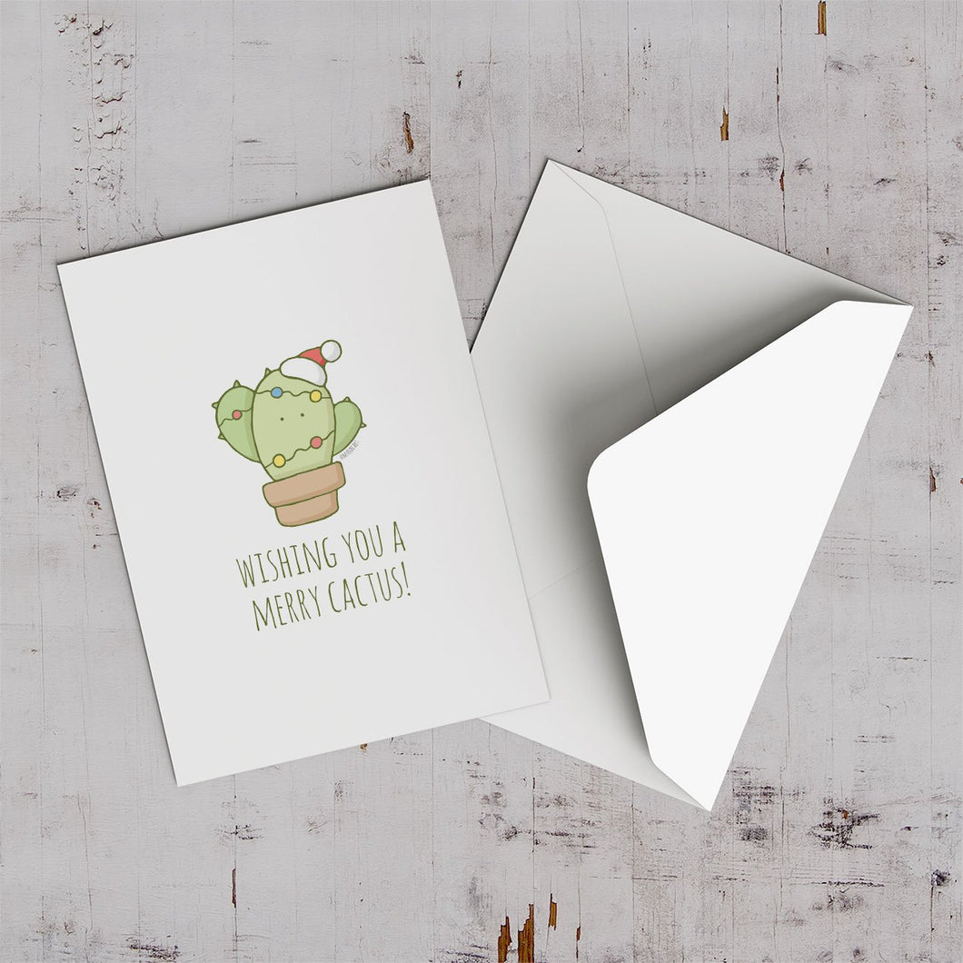 Wishing You A Merry Cactus Greeting Card